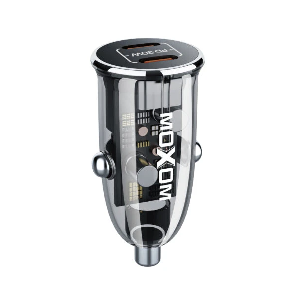 Karikues Makine i Shpejtë MOXOM LX-VC802 (30W Dual PD) - Transparent