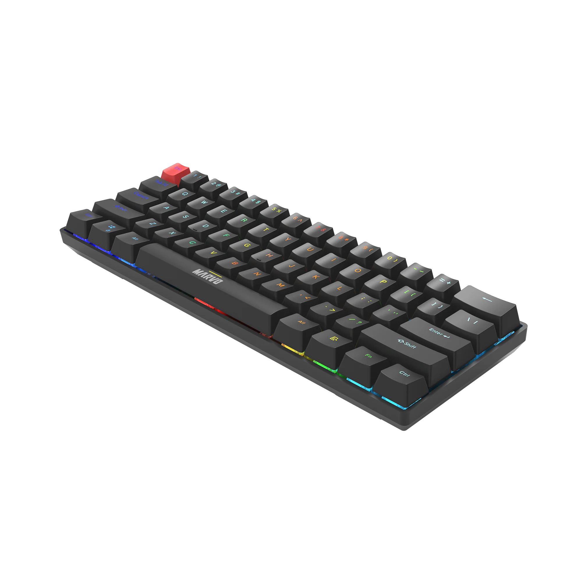 Tastierë Mekanike Gaming Marvo KG933G Saber 61 RGB – Me Kabllo Type-C, 60% - Image 5