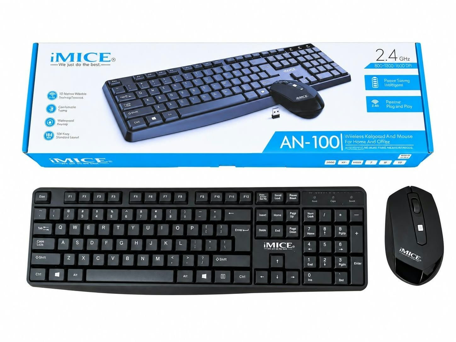 Set Tastirë + Mouse Wireless iMICE AN-100