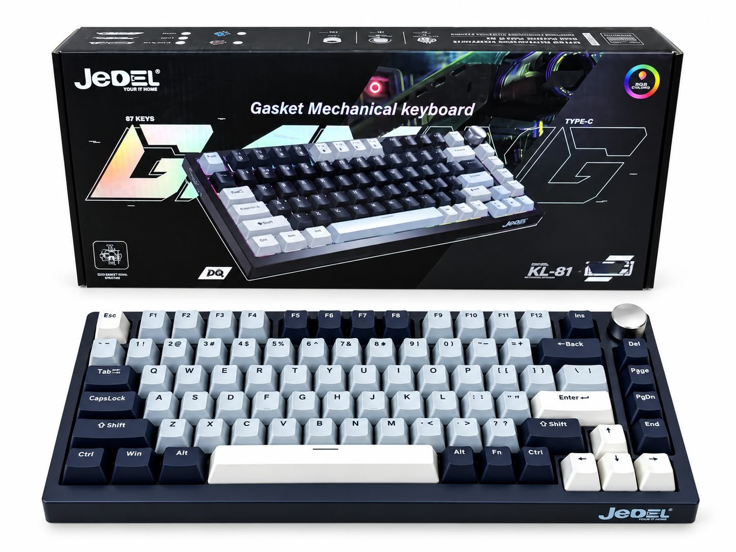 Tastierë Mekanike Jedel KL-81 RGB – Layout Kompakt 75% (81 Keys), Red Switches - Image 3