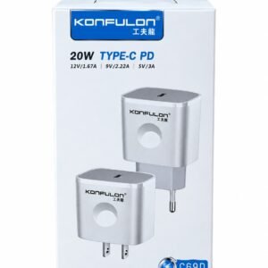 Kokë Karikuesi Konfulon C69D – Me Portë Type-C, Karikim i Shpejtë 20W PD