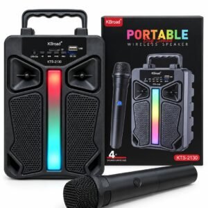 Boks Portativ Karaoke KBroad KTS-2130 (RGB / Wireless Mic)